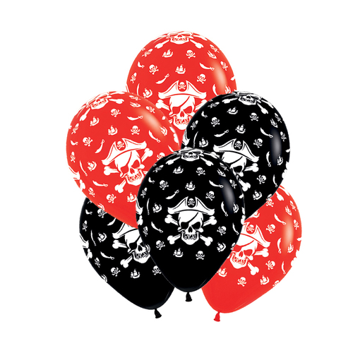 Pirate 6 Latex Balloon Party Pack