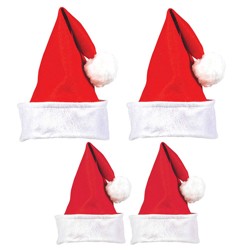 Christmas Family of 4 Santa Hat Party Pack