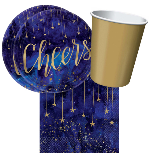 New Years Eve Kiss Me At Midnight 16 Guest Tableware Party Pack