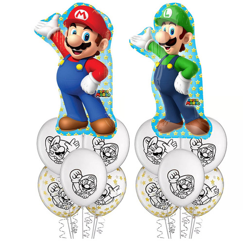 Super Mario Brothers Mario And Luigi SuperShape Balloon Party Pack