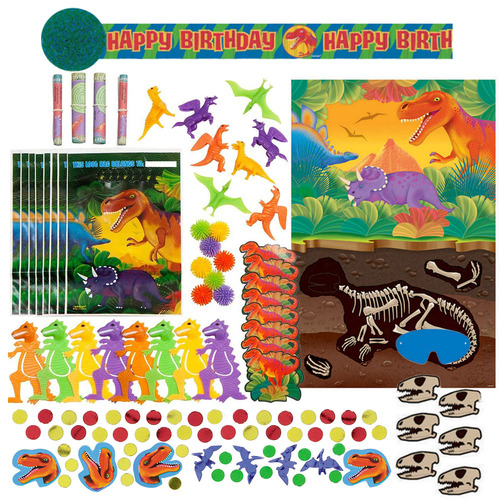 Dino Dinosaur 8 Guest Birthday Loot Bag Party Pack