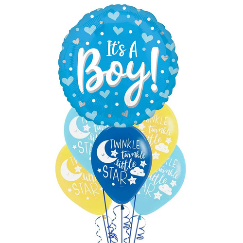 It's A Boy Twinkle Little Star Balloon Party Pack