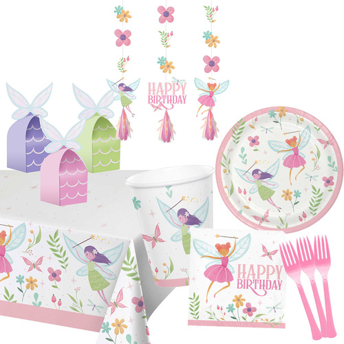 Fairy Forest 8 Guest Happy Birthday Tableware Party Pack