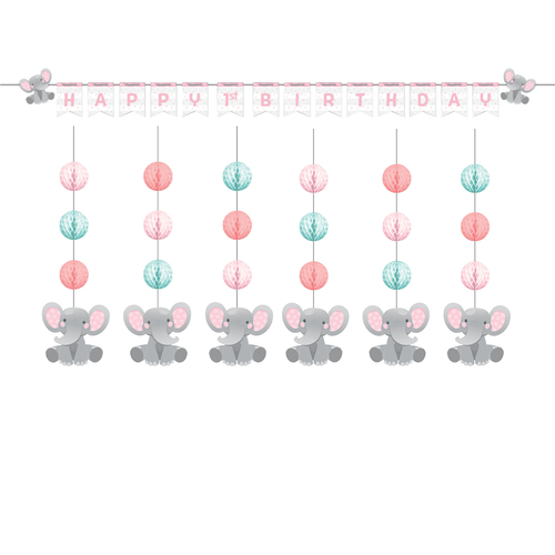 Enchanting Elephant 1st Birthday Decorating Party Pack
