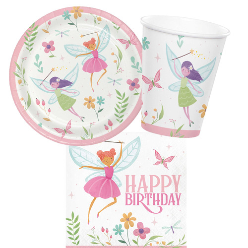 Fairy Forest Happy Birthday 8 Guest Tableware Party Pack