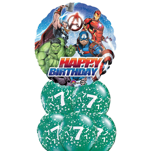 7th Birthday Avengers Happy Birthday Balloon Party Pack