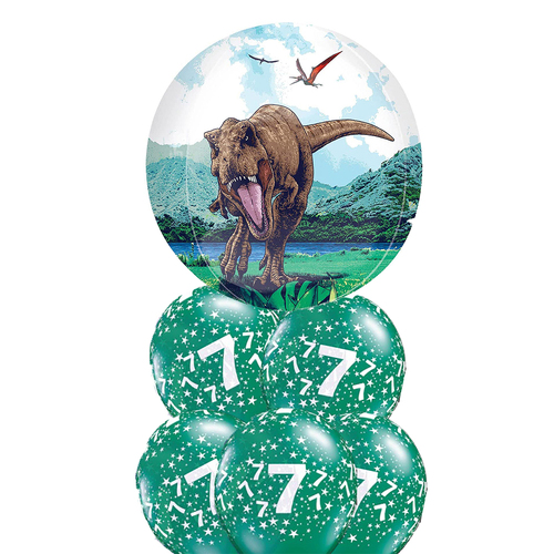 7th Birthday Dinosaur Jurassic World Dominion Orbz Balloon Party Pack