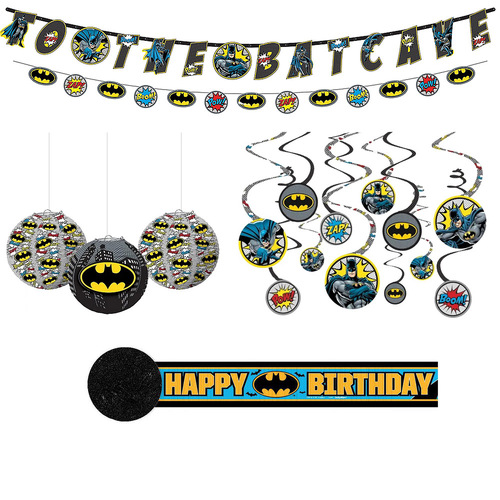 Batman To The Batcave Happy Birthday Decorating Party Pack