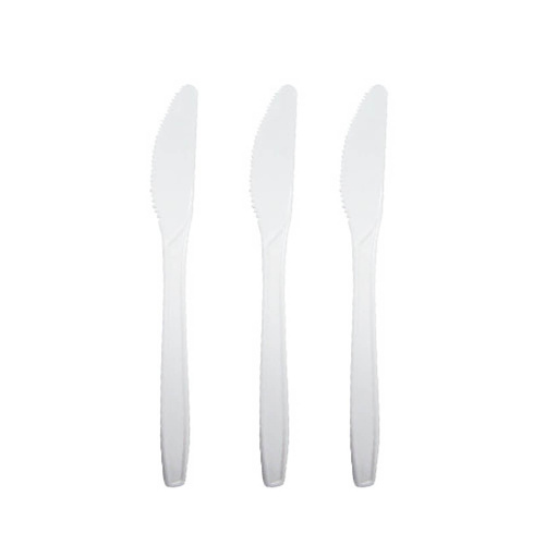 White Plastic Reusable Knives 100 Pack