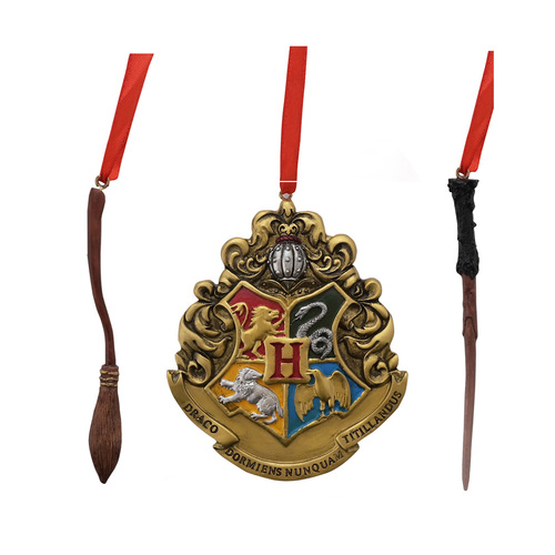 Christmas Harry Potter Hogwarts Tree Decoration Ornaments Set of 3